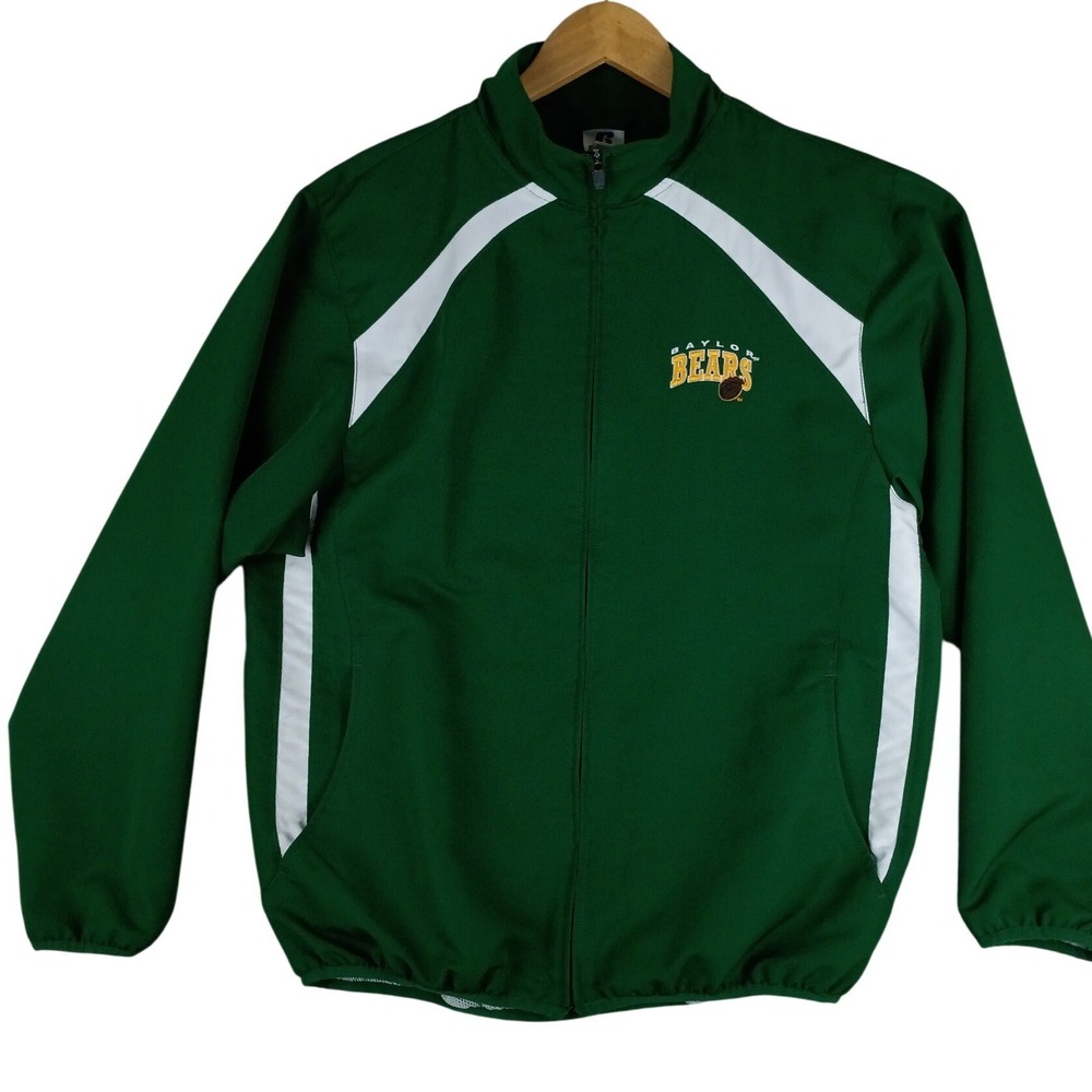 Russell Athletic‎ Track Jacket Men Medium Green Baylor Bears Collegiate Warm Up